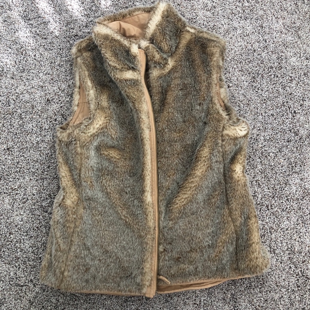 Faux fur vest